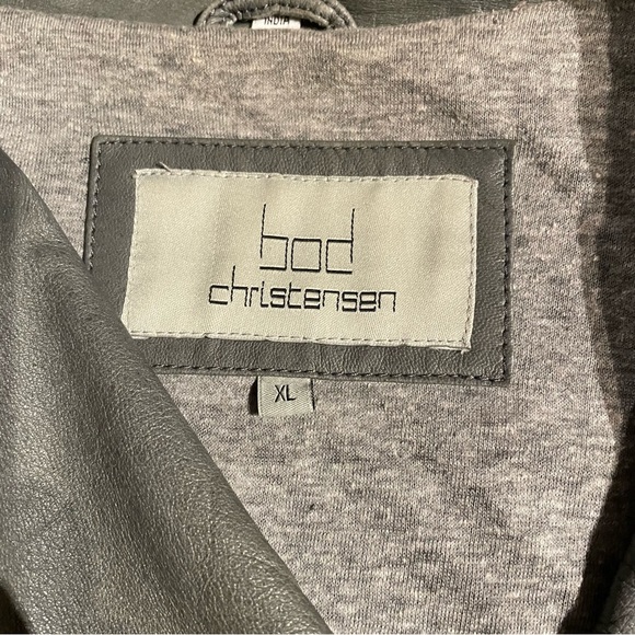 Women Genuine Leather Gray Moto Jacket size XL - Picture 13 of 13